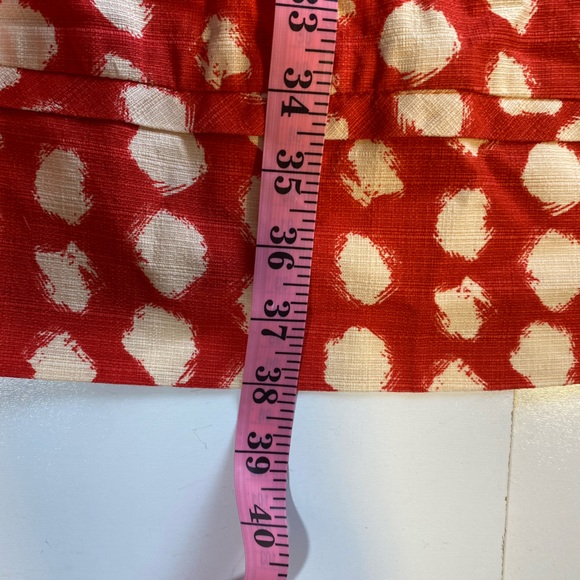 Eliza J Redish/Orange & White Polka Dot Sleeveless A-Line Dress W/Silver Belt 8 - Picture 14 of 16